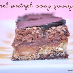 Caramel Pretzel Ooey Gooey Bars
