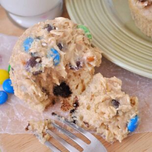 Monster Cookie Dough Cupcakes