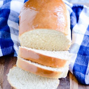 This simple recipe for homemade sandwich bread is a family favorite! Use it for sandwiches, french toast, or smother it with butter and eat it fresh and warm!
