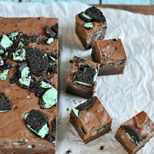 Special Dark Chocolate Mint Truffle Oreo Fudge | somethingswanky.com