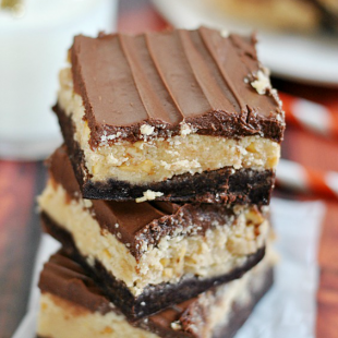 Peanut Butter Cake Mix Bars | somethingswanky.com