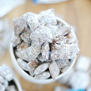 Almond Joy Muddy Buddies | www.somethingswanky.com