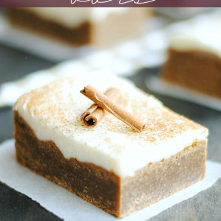 Cinnamon Spice Bars will fill your home and belly with the smells and tastes of Fall! Not to mention the amazing cream cheese frosting that goes on top.