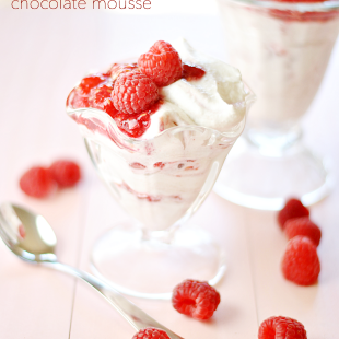 You can whip up this White Chocolate Raspberry Mousse in just a few minutes!!