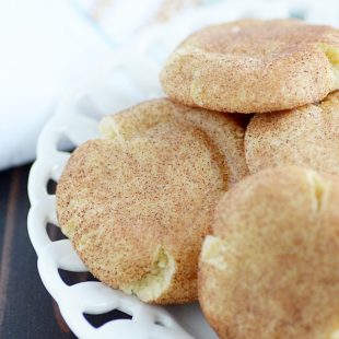 Thick and chewy snickerdoodles are so easy to make from scratch! These are warm and fresh from the oven in less than 25 minutes.