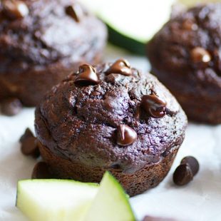 These moist and ultra fudgy chocolate zucchini muffins are so good. You'll never believe they're full of vegetables!