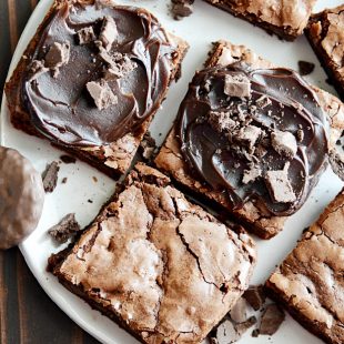 Rich fudgy brownies that taste like your favorite Thin Mint Girl Scout Cookies!