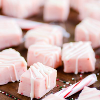 You only need a few simple ingredients to make this creamy white chocolate candy cane fudge.