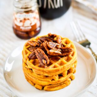 Single Serve Pumpkin Pie Waffles